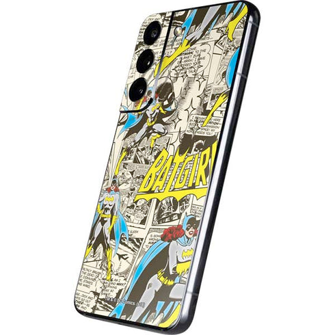 DC Comics Batman Batgirl Vintage Action pose pattern Galaxy S22 Skin